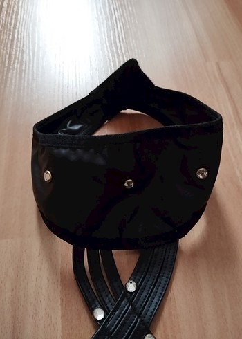 Siyah Deri Bustiyer - Görsel 3