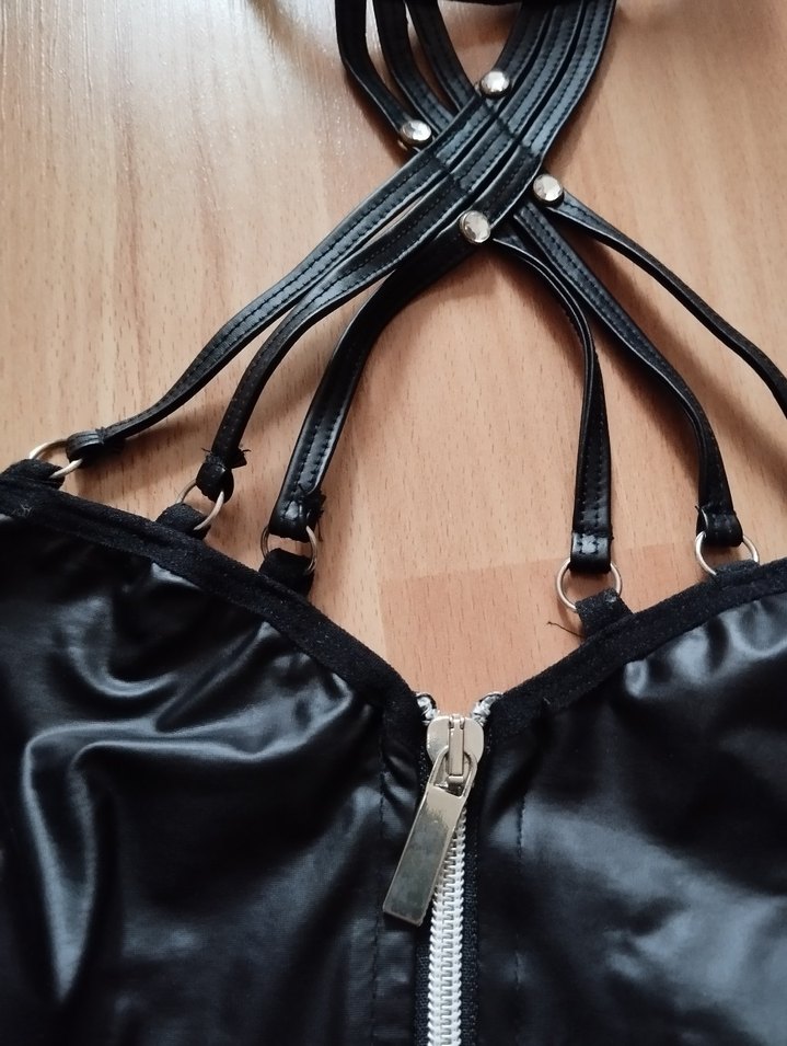 Siyah Deri Bustiyer - Görsel 2