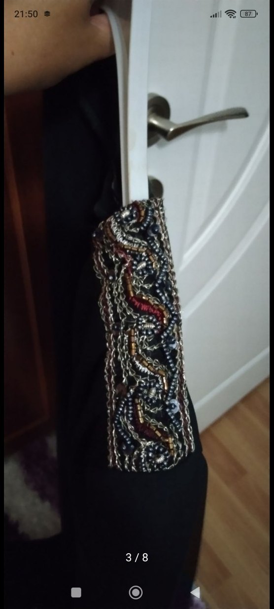 Kadın zümrüt yeşil Uzun Kollu Tulum - Görsel 3