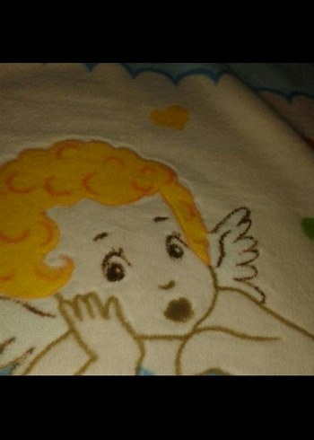 Mavi Pastel Desenli Çocuk Battaniyesi - Görsel 2