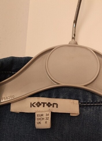 Koton Kemerli kot Jean elbise tunik