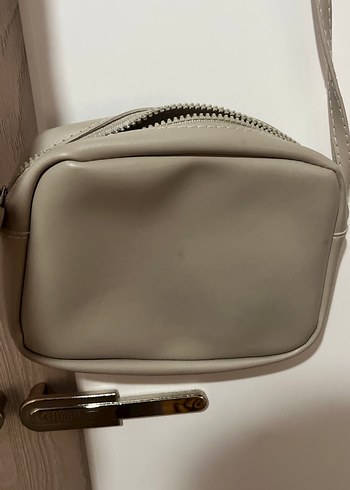 Bej Deri Kadın Çapraz Çanta - Görsel 3