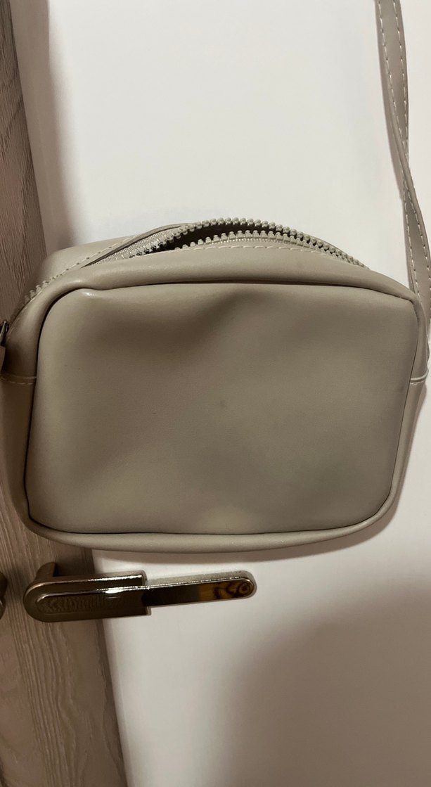 Bej Deri Kadın Çapraz Çanta - Görsel 3