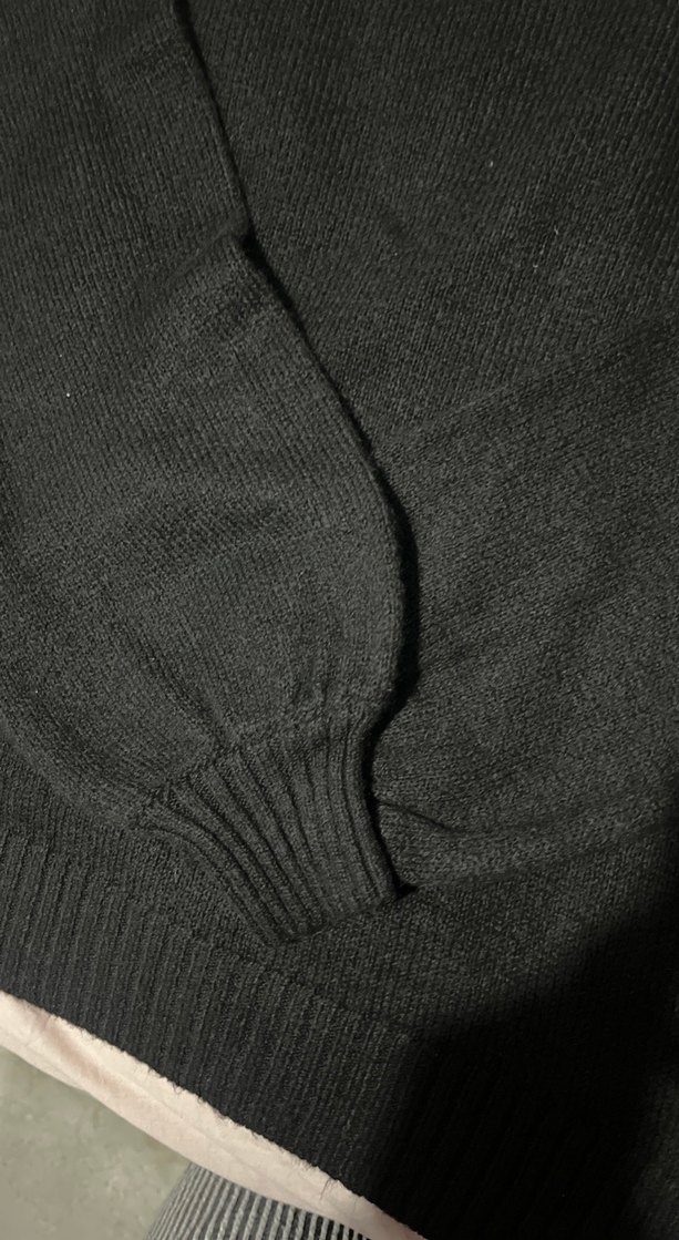 Kadın Siyah Yün Boğazlı Kazak - Görsel 2