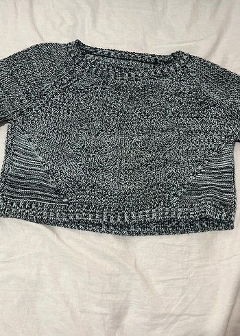 Gri Örgü Salaş Kadın Kazak - Görsel 2