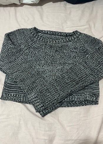 Gri Örgü Salaş Kadın Kazak - Görsel 3