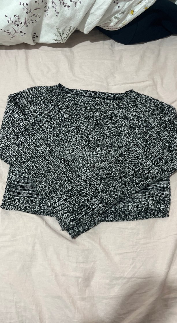 Gri Örgü Salaş Kadın Kazak - Görsel 3