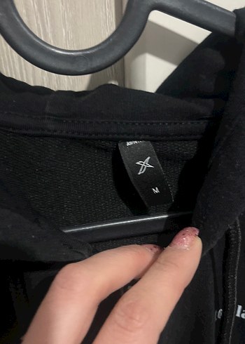 Siyah Kapüşonlu Fermuarlı Kadın Sweatshirt - Görsel 2