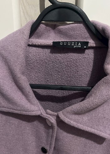 Düğmeli Mor Kadın Midi Ceket - Görsel 5