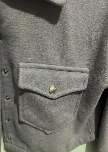 Düğmeli Mor Kadın Midi Ceket - Görsel 7