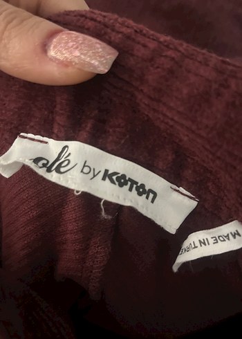 Bordo kadife Kemerli Mini Etek - Görsel 7