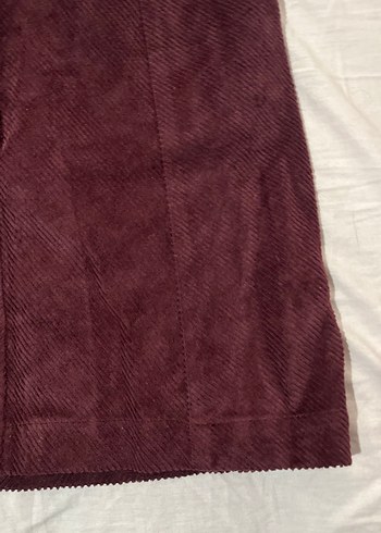 Bordo kadife Kemerli Mini Etek - Görsel 4