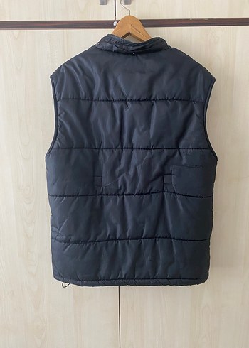 Siyah Fermuarlı Kolsuz Erkek Yelek - Görsel 2