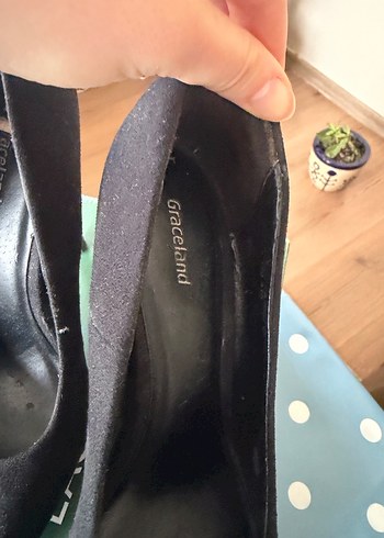 Siyah Süet Topuklu Kadın Stiletto - Görsel 4