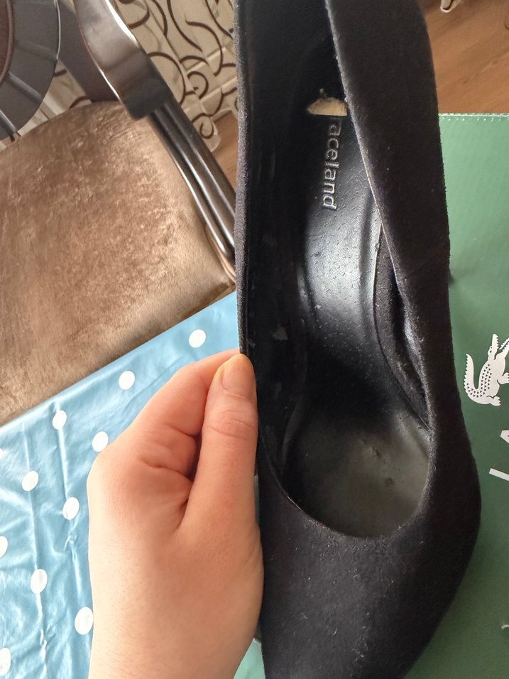 Siyah Süet Topuklu Kadın Stiletto - Görsel 5