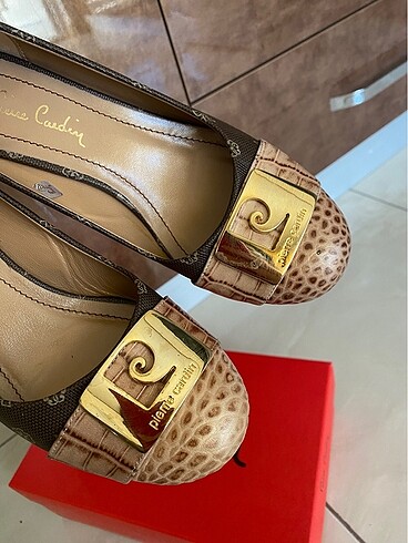 38 Beden kahverengi Renk Pierre cardin topuklu ayakkabı