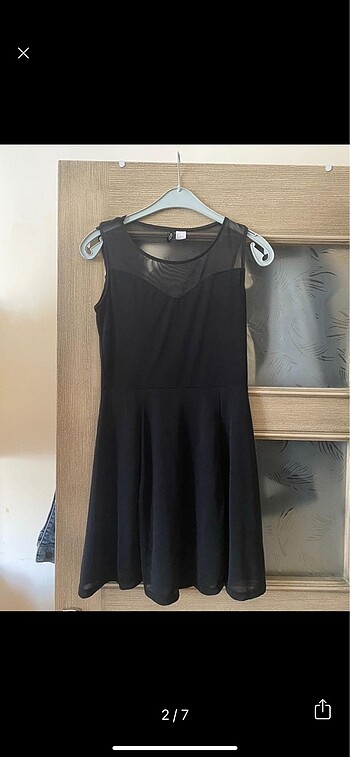 H&M Siyah kısa şık elbise
