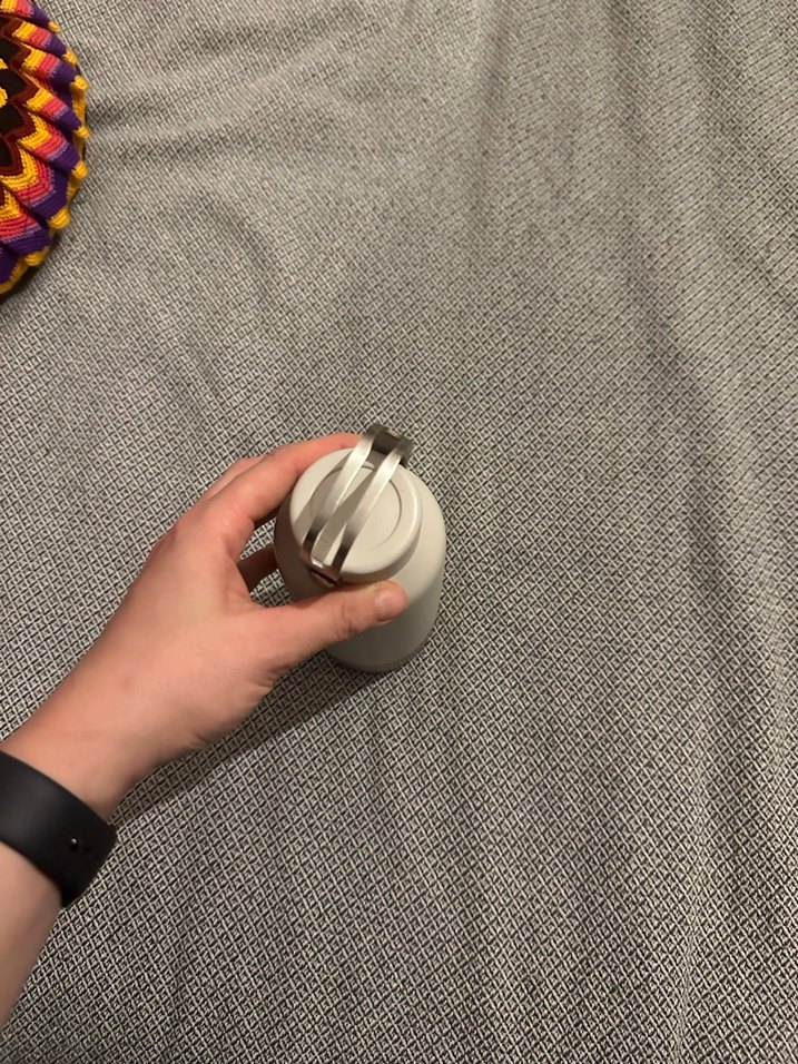 1L Beyaz Paslanmaz Çelik Su  Matara - Görsel 3