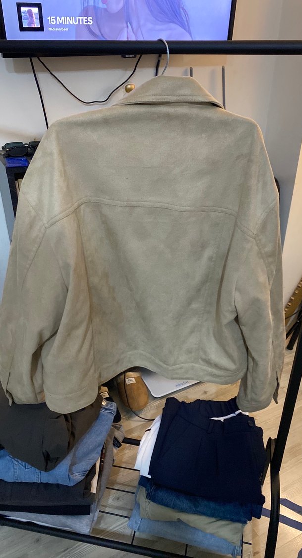 Bej Süet Düğmeli Erkek Ceket - Görsel 3