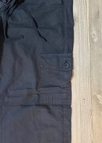 Erkek Lacivert Kemerli Bol Kesim Kot Pantolon - Görsel 2