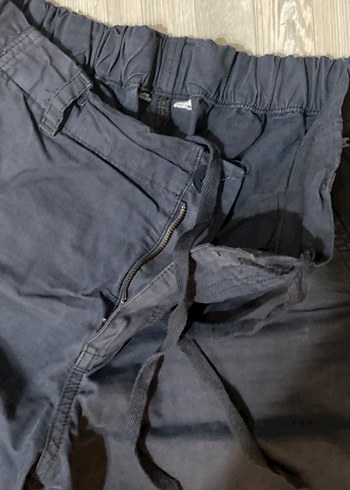 Erkek Lacivert Kemerli Bol Kesim Kot Pantolon - Görsel 4