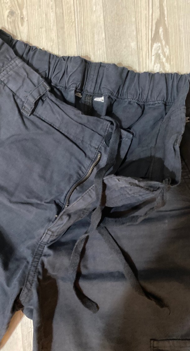 Erkek Lacivert Kemerli Bol Kesim Kot Pantolon - Görsel 4