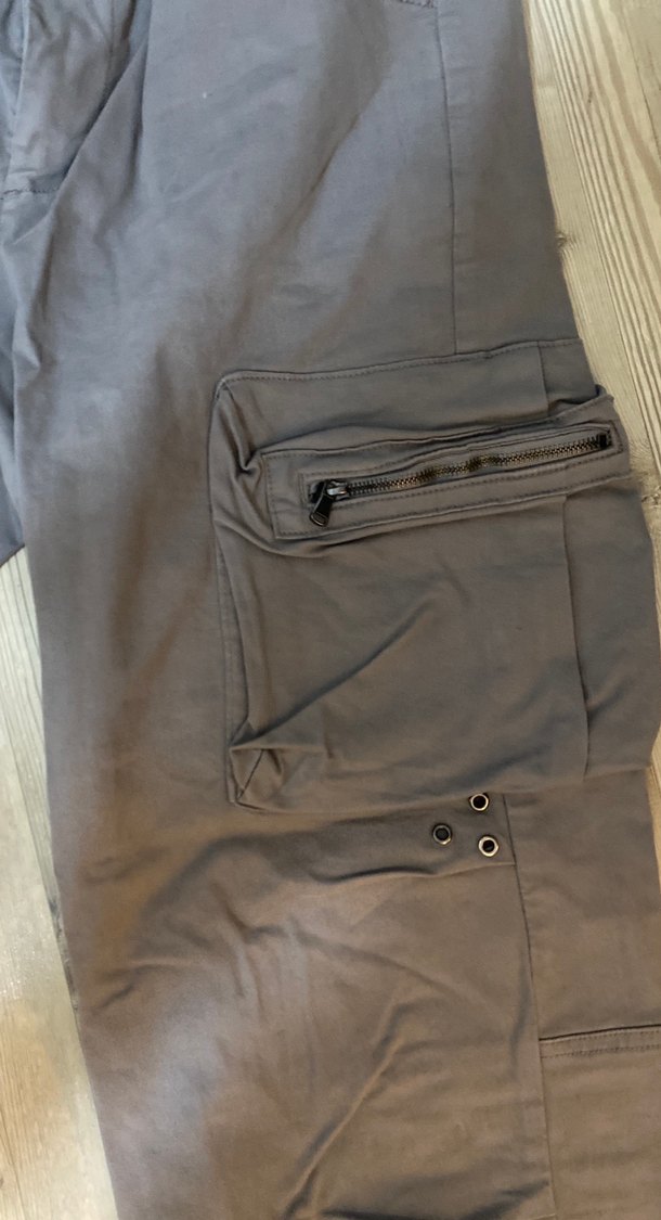 Gri Erkek Bol Kesim Kargo Pantolon - Görsel 3