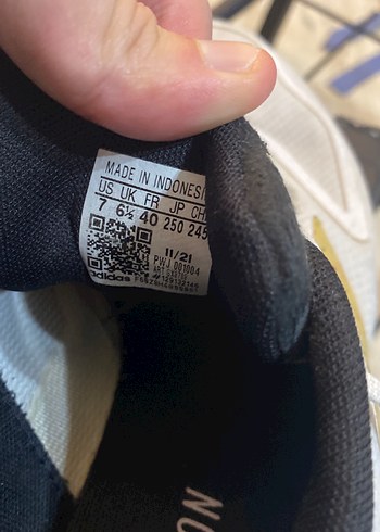 Gri Beyaz Spor Ayakkabı Velcro Detaylı - Görsel 3