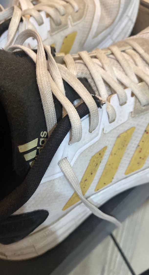 Gri Beyaz Spor Ayakkabı Velcro Detaylı - Görsel 4