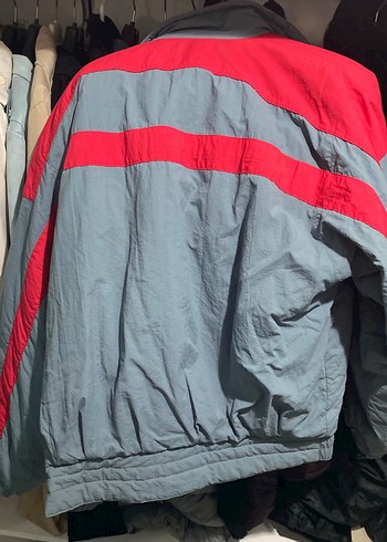 Gri Kırmızı Düğmeli Street Wear Mont - Görsel 5