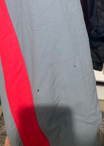 Gri Kırmızı Düğmeli Street Wear Mont - Görsel 4