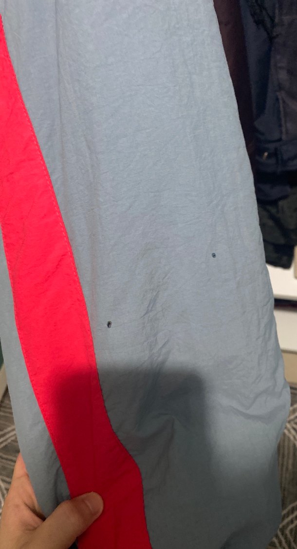 Gri Kırmızı Düğmeli Street Wear Mont - Görsel 4