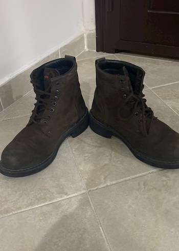 Kahverengi Süet Erkek Biker Bot - Görsel 3