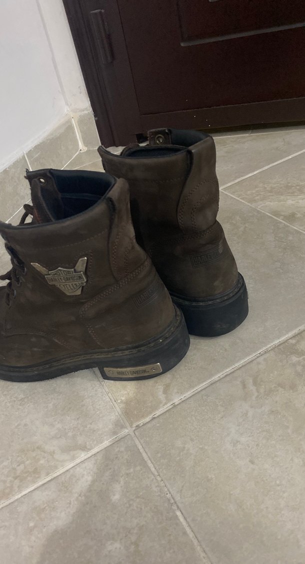 Kahverengi Süet Erkek Biker Bot - Görsel 4