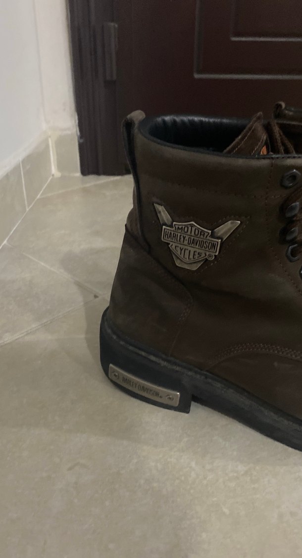 Kahverengi Süet Erkek Biker Bot - Görsel 2