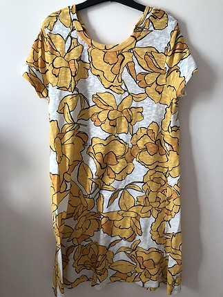 Zara Sarı desenli elbise