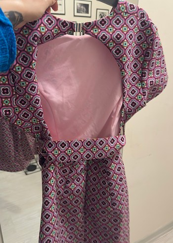 Renkli Bağcıklı mini elbise - Görsel 3