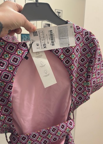 Renkli Bağcıklı mini elbise - Görsel 4