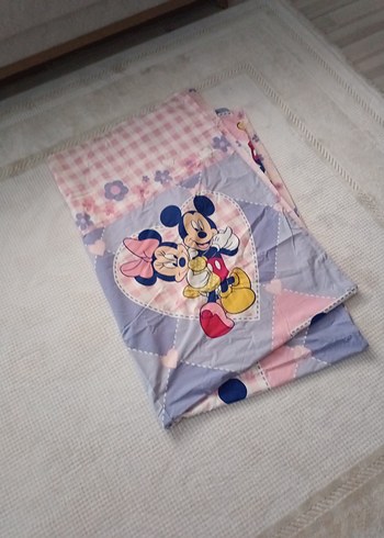 Pembe Mickey Mouse Baskılı Çocuk Uyku Seti - Görsel 2