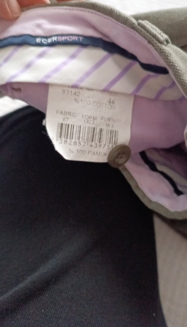 Erkek Kemerli Normal Kesim Haki Pantolon - Görsel 5