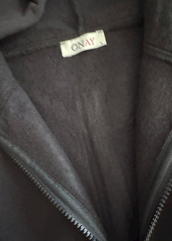 Diğer Siyah Fermuarlı Kapüşonlu Sweatshirt