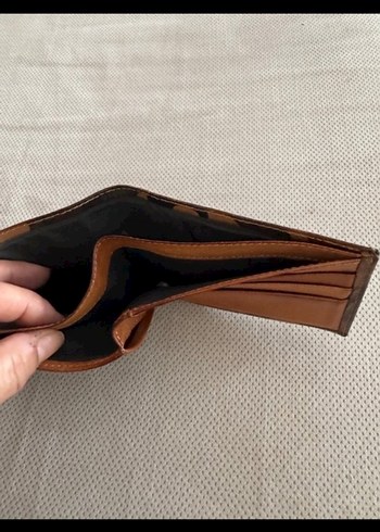 Deri Kahverengi Kamuflaj Desenli Erkek Cüzdanı - Görsel 3