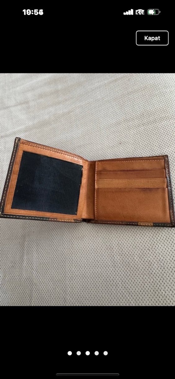 Deri Kahverengi Kamuflaj Desenli Erkek Cüzdanı - Görsel 2