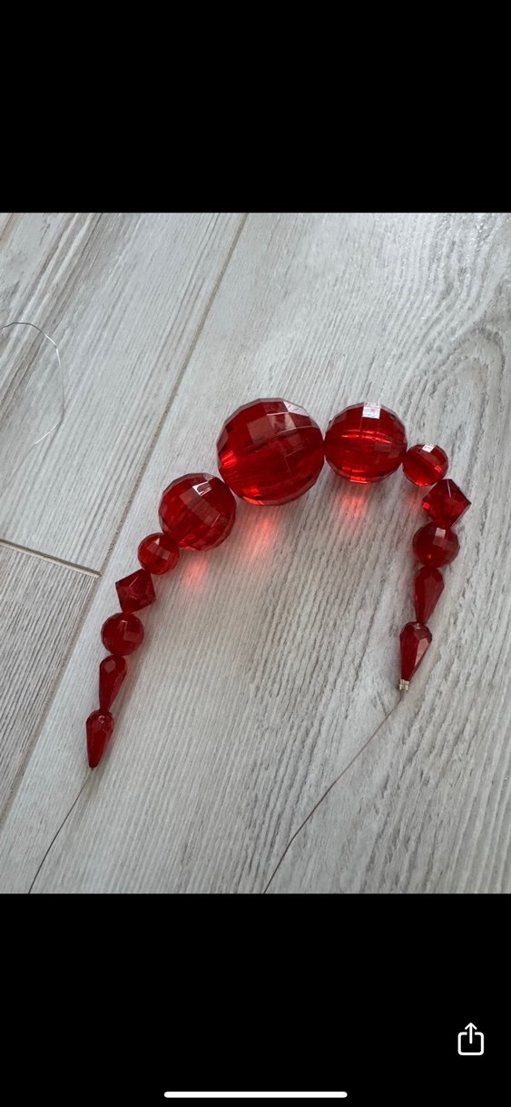 Parlak Kırmızı ve kahverengi perde süsleri - Görsel 5