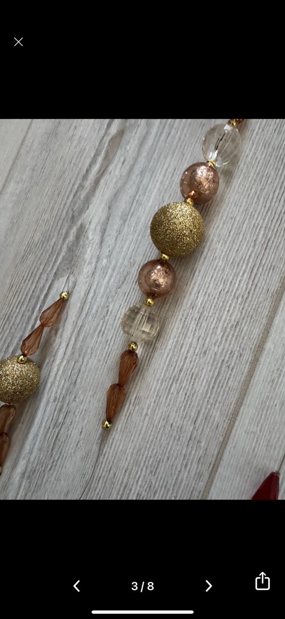 Parlak Kırmızı ve kahverengi perde süsleri - Görsel 4