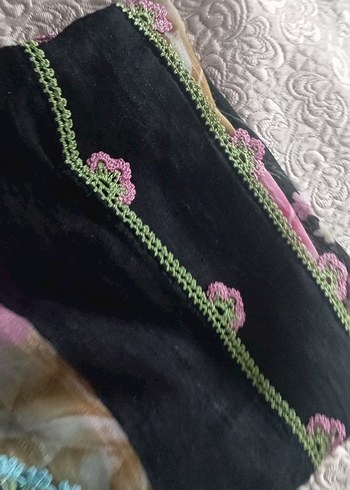 Renkli Dantel Detaylı Bohem Kadın Fuları - Görsel 4