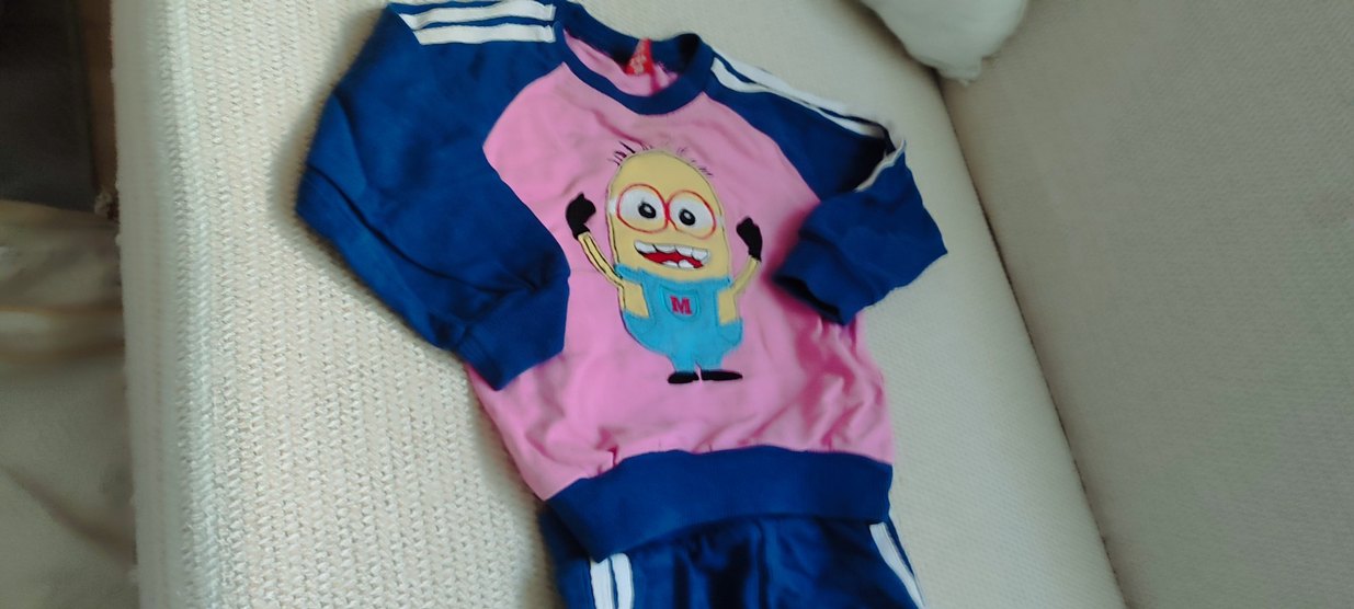 Kız Çocuk Renkli Minyonlu Eşofman Takımı - Görsel 3