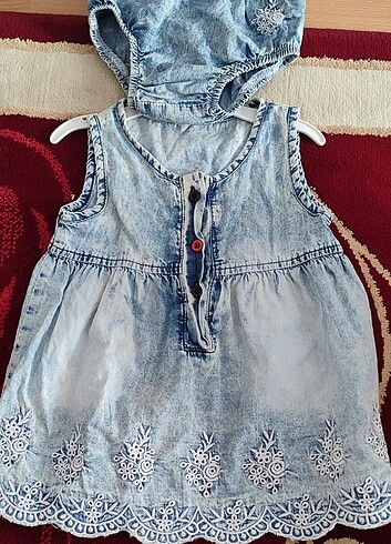 LC Waikiki Bir defa giyildi kız çocuk elbise ve külot takımı