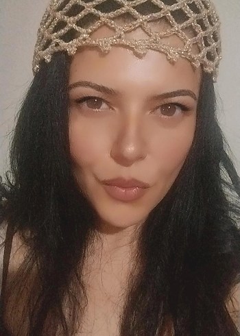 Bej Parlak Dantel Örgü Bohem Kadın Şapka