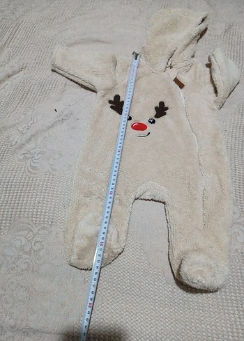 Beyaz Kürklü Erkek Bebek Tulum - Görsel 9